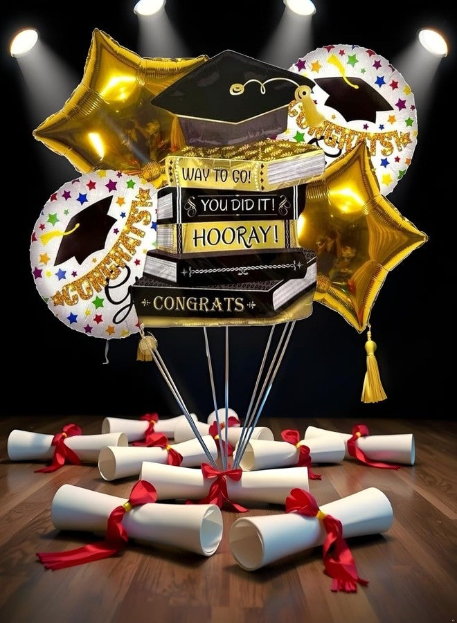 Atpata Funky Happy Graduation You Did It Hooray Textbooks Foil Balloon Set for Grad Day Parties, Convocation Ceremonies, Passing Out Events - Image 2